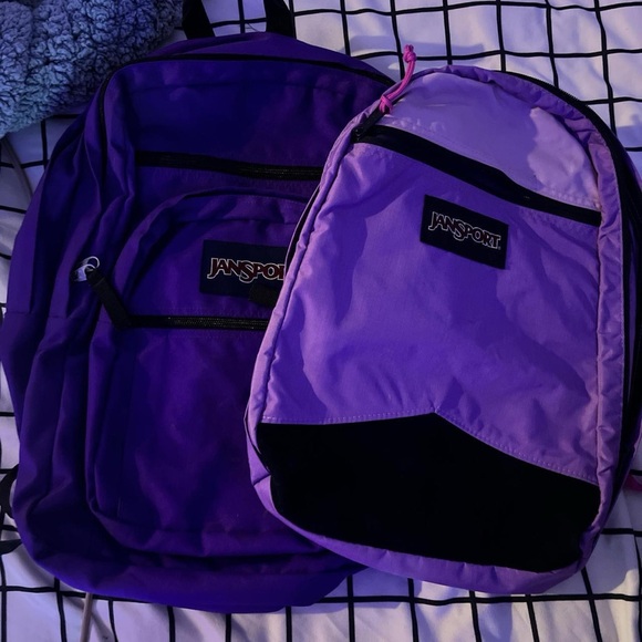 Jansport Dual Purple Backpack Set - Picture 1 of 3